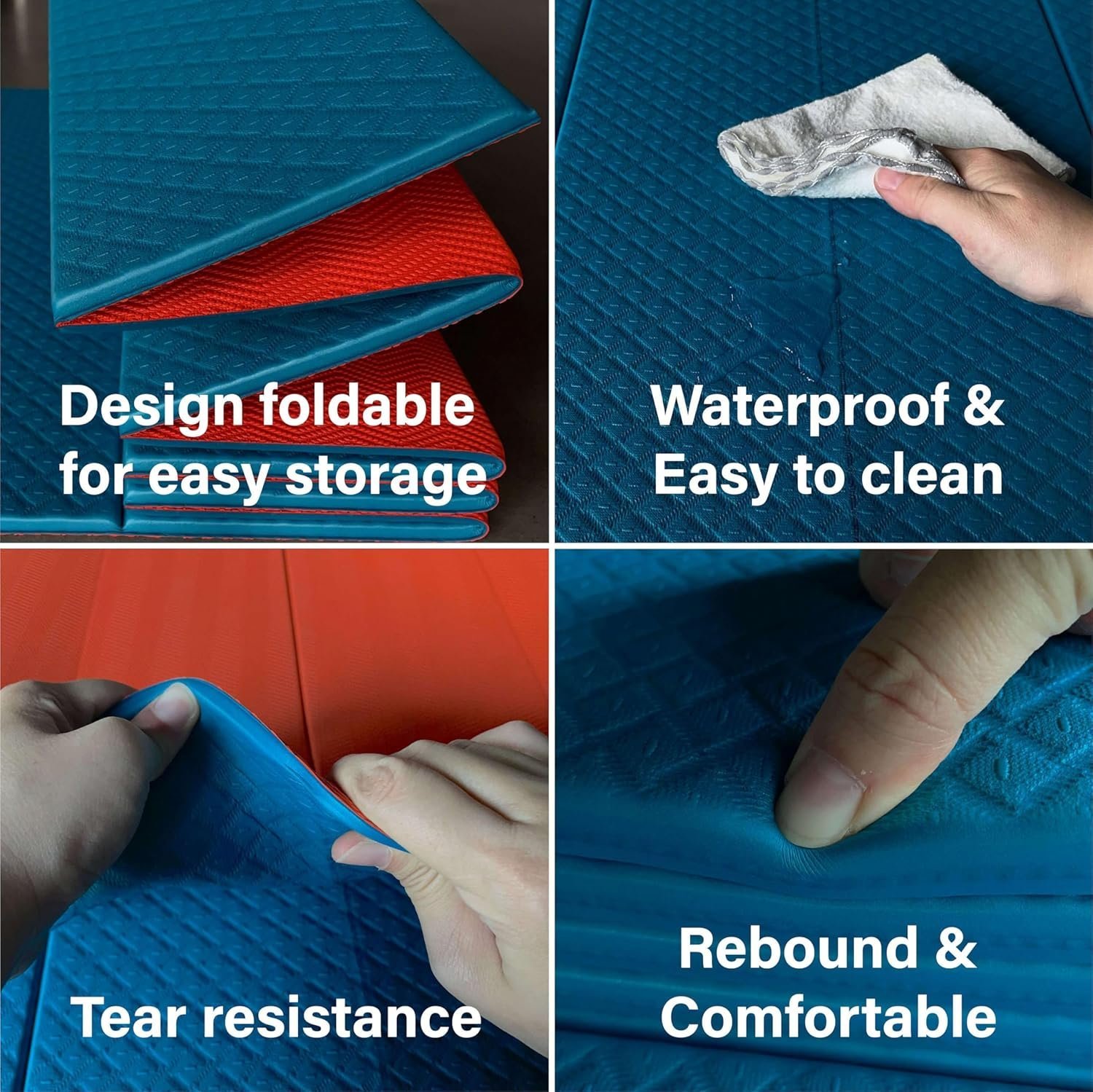 Foldable Yoga Mat – 1/4″ & 5/16″ Thick, Anti-Slip - Image 3